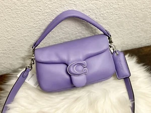 NWT Coach Pillow Tabby Shoulder Bag 18 Nappa Leather Light Violet C3880 - Picture 1 of 10