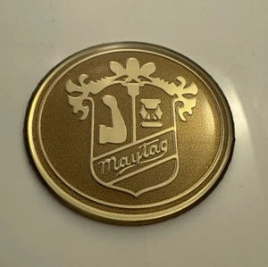 Vintage Maytag Appliance Badge Decal Shield Logo Emblem OEM New Adhesive Back - Picture 1 of 7