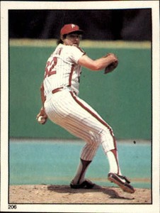 1981 Topps Stickers Philadelphia Phillies Baseball Card #206 Steve Carlton