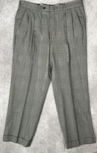 Pantaloni Burberry Abito Uomo 36x30 Grigio Vintage