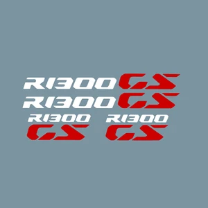 Calcomanías piramidales | Logo BMW R 1300 GS | Blanco y rojo | Juego de 4 - Imagen 1 de 3