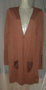 CYRILLUS LANGE DAMEN WESTE ROM-VENEDIG AUS WOLLE UND VISKOSE FARBE PRALINE OCKER  - Bild 1 von 10