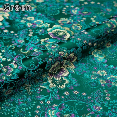 Brocado Imitación Seda Satén Tela Floral Damasco Tela Jacquard Vestido Acolchado Foto 1 de 4