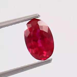 AAA Natural Flawless Blood Red Mozambique Ruby Loose Oval Gemstone Cut 9x6 MM - Picture 1 of 4