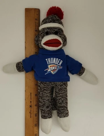NBA OKC Thunder Sock Monkey with Tee Shirt 11" Cover