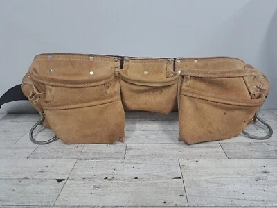 Cinturón de herramientas utilitarias para contratista general de construcción de cuero AWP ajustable Foto 1 de 4