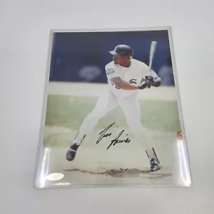 Foto autografiada firmada por Tim Raines de tres estrellas 8 x 10 de los Medias Blancas de Chicago usada - Imagen 1 de 4