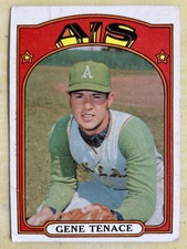 1972 Topps Gene Tenace Baseball Card #189 Oakland Athletics Catcher Low Grade
