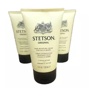 Paquete de 3 cremas hidratantes profundas originales Stetson para rostro y barba de 5 fl oz cada una - Imagen 1 de 6