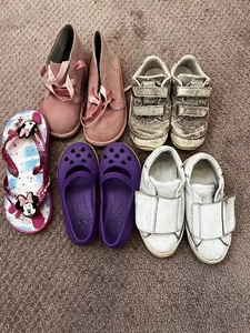 Lot Of 5 Girls Shoes 👟 Puma, Crocs,Disney, Philippe Model - Picture 1 of 7