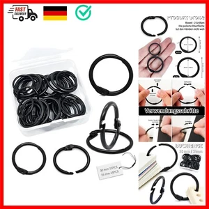 Buchringe, 30 Stück Binderinge 25mm 30mm Karteikarten Ringe Metall Heftringe ... - Bild 1 von 8