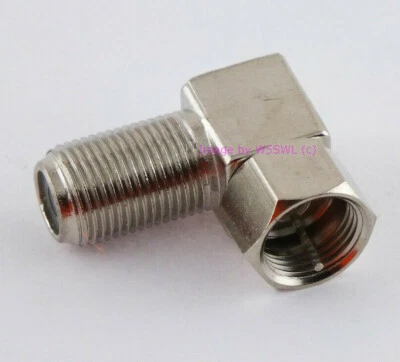 HEAVY DUTY Type F 90 Deg Elbow Male to Female for TV Cable Antenna - Image 1 of 3