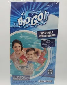 Bestway H2O Go! Pulseras de baño inflables para niños 3-6 brazos de sandía piscina flotante - Imagen 1 de 3