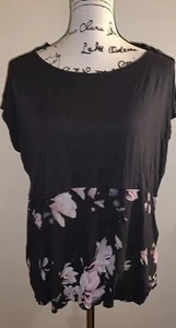 Neu AllSaints Magnolia Pina T-Shirt in Schwarz - Damengröße Medium * kleiner Fehler - Bild 1 von 10