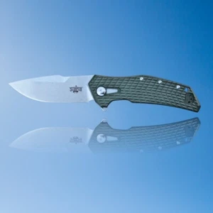 Folding Knife D2 Steel Satin Blade Large Flipper Knife Pocket Knife Bearings ADD - Picture 1 of 8