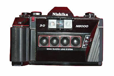 Nishika N8000 35mm Quadrascopic Stereo 3D Lenticular Camera