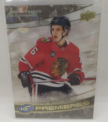 2022-23 Upper Deck Ice JAKUB GALVAS #183  04 /99 GOLD Rookie PREMIERES Clear Cut - Image 1 of 2