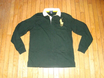 POLO RALPH LAUREN МАЛЬЧИКА ДЛИННЫЕ РУКАВА РУБАШКА-ПОЛО РАЗМЕР XL (18-20) ПОЧТИ НЕ НОСИЛИ! - Изображение 1 из 4