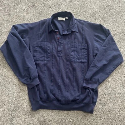 Camisa polo de manga larga para hombre The Men's Store at Sears talla L Lt azul *leer* Foto 1 de 4