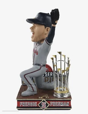 Freddie Freeman Atlanta Braves 2021 World Series Champs FOCO Bobblehead NEW - Image 1 of 4