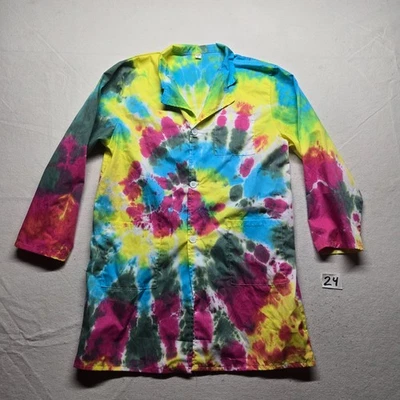 Professional Lab Coat Tie Die Tye Dye Long Sleeve Unisex L Large - Image 1 of 4