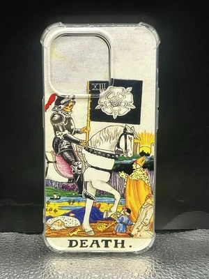 全新 彩色塔罗牌 死亡卡 插图 后壳 适用于 iPhone 15 Pro — 第 1/4 张图片