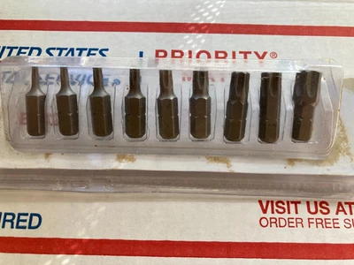 Torx Security Tamper-Resistant Bits 5/16 Hex T10 T15 T20 T25 T30 T40 T45 T50 T55 - Image 1 of 2