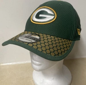 Green Bay Packers Hat New Era 3930 Size Small Medium S/M Flex NFL Hex Pattern - Picture 1 of 19