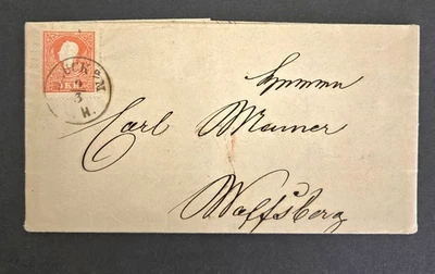 Osterreich / Austria cover with letter, Sc #9, 1861, lot # 4771 - Image 1 of 3