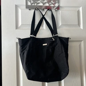 Baggallini Large Tote Bag Black Nylon Lightweight Travel Shoulder Purse - Picture 1 of 6