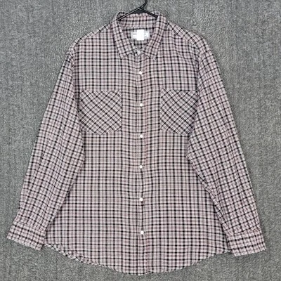 Vintage Haband Casual Joe Shirt Mens XL Black Red Plaid Flannel Pearl Snap - Image 1 of 4
