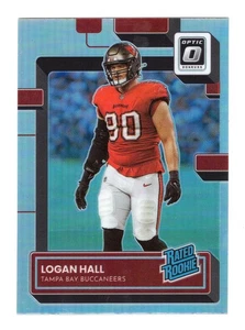 Logan Hall rookie 2022 Donruss Optic Rated Rookie Silver Holo #299 Buccaneers - Picture 1 of 2