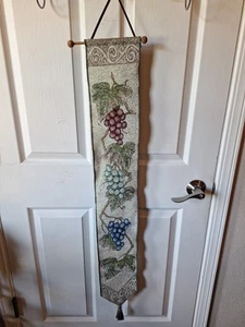 "Tapiz para colgar en la pared bordado de viña de vino de uvas 40""" - Imagen 1 de 17