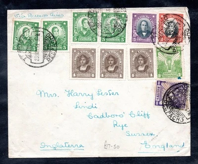 CHILE, SOBRE, DESTINO INGLATERRA, RMTE. TEMUCO    (AGOS218)M - Image 1 of 2