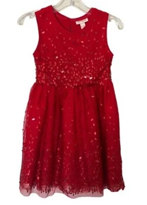 Vestido sin mangas de lentejuelas rojo Cat & Jack para niñas XS (4/5) - Imagen 1 de 5