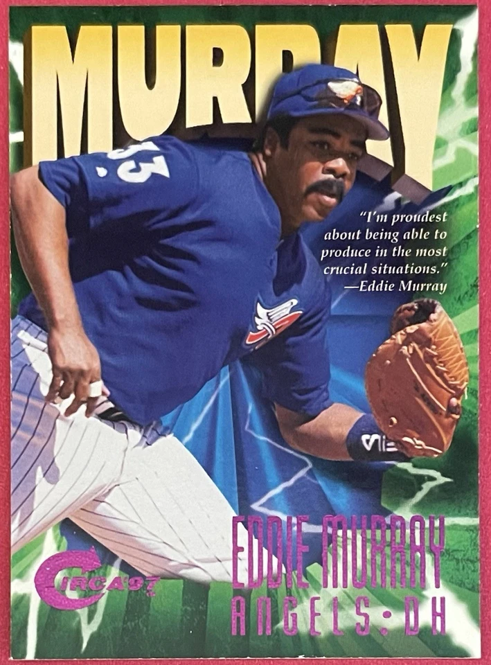 Eddie Murray 1997 Circa Rave #33 /150 #D 129/150 Angels - Image 1 of 2