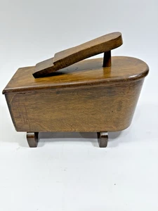 Vintage Oval shape Walnut Wood Shoe Shine Box Hinged Lid - Picture 1 of 19