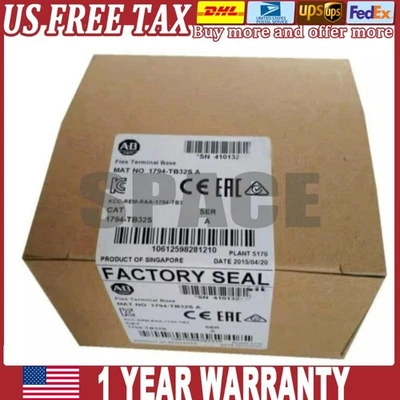 Nuevo módulo de salida de E/S flexible AB 1794-TB32S sellado de fábrica 24VDC PLC impuestos gratuitos de EE. UU. Foto 1 de 2