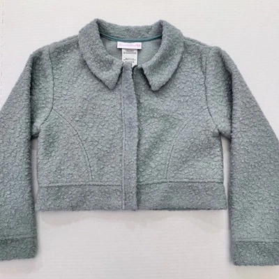 Bonnie Jean Girls Size 8 (M) Gray Faux Fur Bolero Cropped Sweater Jacket - Image 1 of 4
