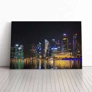 Singapore Skyline (4) Canvas Wall Art Print Framed Picture Decor Living Room