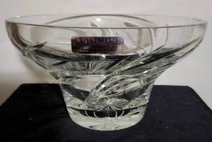 Kristall MUNDGEBLASENE UND HANDGESCHLIFFENE SCHWERE SERVIERSCHALE / VASE / DEKOR - Türkei 2,95 - Bild 1 von 7