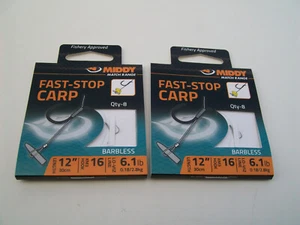 2 Packets x Middy Fast Stop Hooks to Nylon. Size 16 - Picture 1 of 2