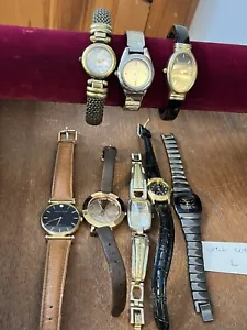 Lote mixto de relojes vintage - ahora dorado y plateado para mujer lote de 8 sin probar - Imagen 1 de 7