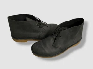 Clarks Men's Black Vintage Suede Bushacre 3 Chukka Boots Shoes Size 11.5 - Picture 1 of 4