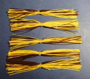 5 Marrón/Amarillo 5-6694 Falda de silicona Material Pestañas Cebo Spinner Plantilla - Imagen 1 de 1