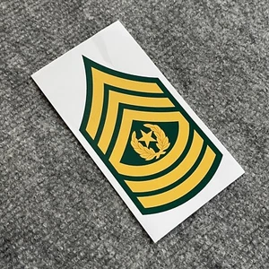 US Army Command Sergeant Major E-9 Rating Self Adhesive Vinyl Sticker USMC Rank - Picture 1 of 2