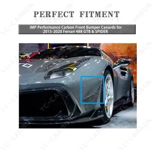 iMP Performance Carbon Front Bumper Canards for 15-20 Ferrari 488 GTB & SPIDER - Bild 1 von 24