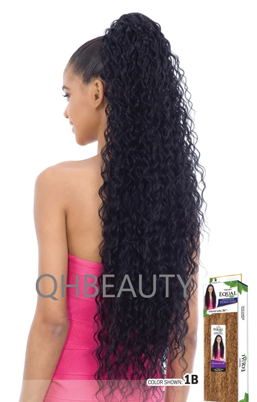 FREETRESS EQUAL SYNTHETIC DRAWSTRING CURLY LONG HAIR PONYTAIL - CRUSH GIRL 36 '' - Image 1 of 4