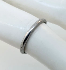 Antique Art Deco 1920's Platinum Wedding Band *2MM SIZE 6* - Picture 1 of 4
