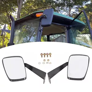 Left +Right Rearview Mirror Set Fit For John Deere 5000 & 6000 Series Tractors - Picture 1 of 13